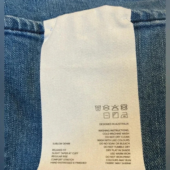 NWT ZANEROBE Men’s Sublow Relaxed Fit Comfort Stretch Jeans 36 - Picture 7 of 7